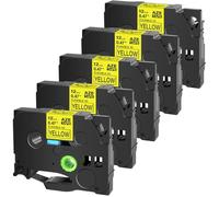 MIGHTY SCAPERS 5PK 12mm Flexible ID Laminate Tape Compatible avec TZe-FX631 Label Printer PT-1010 et Modèles Similaires