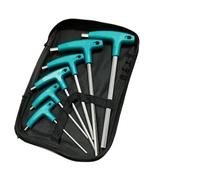 MIGHTY SCAPERS 6/9 Piece T-Handle Allen Key Wrench Set avec bagage de stockage, Hexagon Screwdriver Kit pour la réparation domestique(6Pcs)