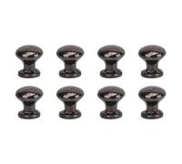MIGHTY SCAPERS 8Pcs 1:12 Scale Miniature Round Head Pull Handles Compatible avec Les Meubles de la Dollhouse, Les boîtes de Bijoux, Les cabinets, Les dessinateurs et Les Casques en Bois(Black)