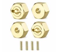 MIGHTY SCAPERS Brass Portal Covers et Adapteur Hex de Roue Compatible avec UTB18 1/18 Trail Buggy pour améliorer l'équilibre et la Performance de Montage(Adapter)