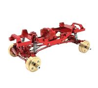 MIGHTY SCAPERS Dual Speed Gearbox Full Metal Frame Compatible avec FMS 1/24 XQ Remote Control Car Upgrade Parts(Red)