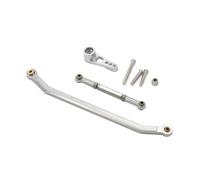 MIGHTY SCAPERS Lien de Conduite métallique Rod Pull Rod et Servo Arm Compatible avec MN128 MN86 MN86S MN86K MN86KS 1/12 RC Crawler Car Upgrade Parts(Silver)