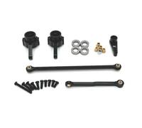 MIGHTY SCAPERS Lien de Conduite métallique Rod Pull Rod Servo Arm Coupe de Conduite Compatible avec MN MN99S MN78 MN82 1/12 RC Car Upgrade Parts(Black)