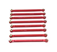 MIGHTY SCAPERS Metal Chassis Fixing Pull Rod Kit Compatible avec 1/12 MN128 MN86 G500 RC Car Modèles (8-Piece Set)(Red)