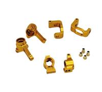 MIGHTY SCAPERS Metal Front et Rear Steering Knuckle C-Hub Set Compatible avec Race PTG-2 1/10 Scale RC Car Upgrade Parts(Yellow)