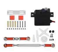 MIGHTY SCAPERS Metal Gear Servo et Steering Link Rod Mount Set Compatible avec C14 C24 MN MN99S RC Cars et Modèles Similaires 1/16 Scale(MN Red)