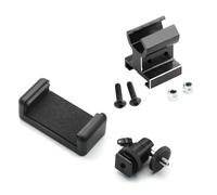 MIGHTY SCAPERS Metal Phone Mount Holder Compatible avec TQi Transmitter pour TRX6 E-Maxx RC Car Upgrade Parts(Black)