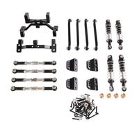 MIGHTY SCAPERS Metal Rod Shock Absorber Set pour 1/12 Scale RC Car - Compatible avec Les modèles MN99sV2MN98V 2 - Red Silver Black Options(Black)