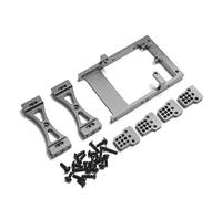 MIGHTY SCAPERS Metal Servo Mount Bracket Beam Crossbeam Shock Mount Compatible avec C14 C24 B14 B24 1/16 RC Car Kit(Light Grey)