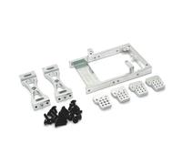 MIGHTY SCAPERS Metal Servo Mount Bracket Beam Crossbeam Shock Tower Set Compatible avec C14 C24 B14 B24 MN MN99S RC(Silver)