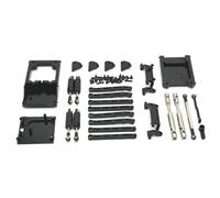 MIGHTY SCAPERS Metal Shock Absorber et Pull Rod Upgrade Set Compatible avec MN 1/12 MN168 RC Car Modèles(Black)