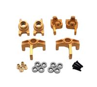 MIGHTY SCAPERS Metal Steering Cup, C Seat, Rear Wheel Cup Compatible avec Racing 1/14 & 144010, 144001, 144002, 124016, 124017, 124018, 124019 RC Cars(Yellow)