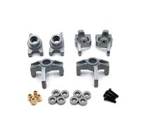 MIGHTY SCAPERS Metal Steering Cup, C Seat, Rear Wheel Cup Compatible avec Racing 1/14 & 144010, 144001, 144002, 124016, 124017, 124018, 124019 RC Cars(Light Grey)