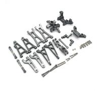 MIGHTY SCAPERS Metal Steering Cup et Suspension Arm Set Compatible avec 16208 16209 16210 H16V3 16BM 1/16 RC pièces et Accessoires de Voiture(Titanium)