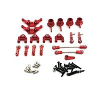 MIGHTY SCAPERS Metal Steering Cup et Suspension Upgrade Kit Compatible avec 284161 284010 131 K989 K979 K969 P929 P939 1/28 Scale RC Cars(Red)