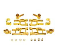 MIGHTY SCAPERS Metal Steering Knuckle Suspension Arm Upgrade Kit Compatible avec Racing PTG-2 1/10 RC Car Model(Yellow)