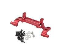 MIGHTY SCAPERS Metal Tie Rod Bracket Pull Rod Base Seat pour 1/12 MN82 MN78 RC Car - Front Suspension Upgrade Part, Silver/Black/Red(Red)
