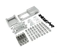 MIGHTY SCAPERS Metal Upgrade Pull Rod Seat Shock Absorber Set Compatible avec MN 1/12 MN168 MN78 Modèles de Voiture de contrôle à Distance(Silver)