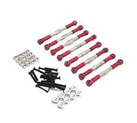 MIGHTY SCAPERS Métal Upgrade Replacement Adjustable Pull Rod Compatible avec 1/16 MN Henglong FY Remote Control Cars(Red)