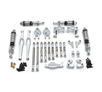MIGHTY SCAPERS Metal Upgrade Shock Absorber Pull Rod Steering Cup Kit Compatible avec 1/12 12429 RC Car(Silver)