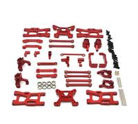 MIGHTY SCAPERS Metal Upgrade Swing Arm Pull Rod Steering Cup Set Compatible avec 144016 144018 pièces de Voiture RC(Red)