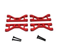 MIGHTY SCAPERS Metal Upper Swing Arm pour 1/16 RC Crawler - Front & Rear Suspension Replacement Part, Silver/Red/Blue(Red)