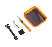 MIGHTY SCAPERS RC Car Tools Set avec Spanner, Screw Tray, Small Screwdriver, 6-in-1 Wrench Compatible avec FMS, Modèles RC, Plans, Boats, et Cars(Yellow)