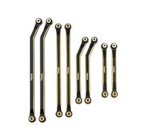 MIGHTY SCAPERS RC Crawler Brass Steering Linkage 1/24 Scale Raised Design Compatible avec Les modèles SCX24(Type 1 Black)