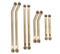 MIGHTY SCAPERS RC Crawler Brass Steering Linkage 1/24 Scale Raised Design Compatible avec Les modèles SCX24(Yellow)