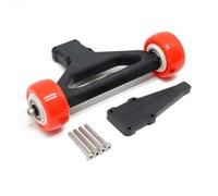 MIGHTY SCAPERS Wheelie Bar Set pour 1/5 Scale 8S RC Cars - Double-Wheel Design, Nylon Construction, Compatible avec Les modèles Outcast 8s(Red)