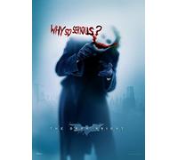 MIGHTYPRINT DC Comics - The Dark Knight - Joker - Why So Serious - Heath Ledger - Décoration murale durable 43,2 x 61 cm - Non fabriquée en papier - Collection sous licence officielle