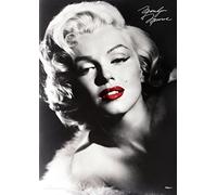 MIGHTYPRINT Marilyn Monroe - Lèvres rouges - Décoration murale durable 43,2 x 61 cm - Non fabriqué en papier - Collection sous licence officielle