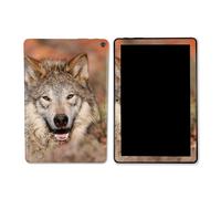 Mightyskins Skin compatible avec Amazon Kindle Fire HD 10 (2023) - Happy Wolf | Couvercle d'enveloppe de d calcomanie en vinyle durable et unique