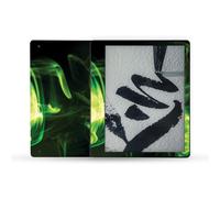 Mightyskins Skin compatible avec Amazon Kindle Scribe (2022) Full Wrap - Green Mystic Flames | Couvercle d'enveloppe de d calcomanie en vinyle pr