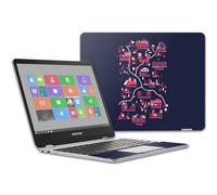 MightySkins Skin compatible avec Samsung Chromebook Plus 12,3"" (2017 Carte Zombie Apocalypse | Housse de protection en vinyle durable et unique