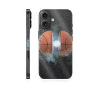 MightySkins Skin de téléphone à paillettes brillantes compatible avec Apple iPhone 16 - Orbe de basket-ball - Coque de protection en vinyle 3M de qualité supérieure - Facile à appliquer | Fabriqué aux