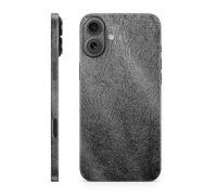 MightySkins Skin de téléphone à paillettes brillantes compatible avec Apple iPhone 16 Plus - Cuir noir - Film de protection en vinyle 3M de qualité supérieure - Facile à appliquer | Fabriqué aux