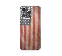MightySkins Skin de téléphone à paillettes brillantes compatible avec Apple iPhone 16 Pro - Drapeau vintage - Coque de protection en vinyle 3M de qualité supérieure - Facile à appliquer | Fabriqué aux