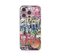 MightySkins Skin de téléphone à paillettes brillantes compatible avec Apple iPhone 16 Pro - Graffiti funky - Coque de protection en vinyle 3M de qualité supérieure - Facile à appliquer | Fabriqué aux