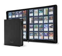 Migitec Classeur à fermeture éclair à 20 poches pour 1600 cartes à collectionner, album sans anneaux avec 40 pages à chargement latéral, compatible avec cartes MTG, TCG, baseball, basket-ball