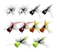 Migl Appât de pêche en poppers pour la pêche à la mouche - Accessoire d'eau douce multifonction pour spigole salmon trote fish luna | Artificiel pour débutants et experts | Migl