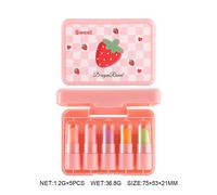 Mignon 5 Pièces Température Couleur Changeante Rouge À Lèvres Coffret Cadeau Cosmétiques Mini Rouge À Lèvres Ensemble Saveur De Fruit Brillant À Lèvres Maquillage Pour Femmes Fille.5pcs-Set.