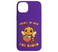 Mignon Abeille Mangeant des Nouilles Ramen Kawaii Foodie Design Coque pour iPhone 14 Plus