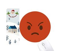 mignon, adorable de clavardage en ligne rouge de colère smiley illustration schéma cadeau de noël maison tapis de souris