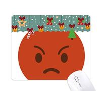 mignon, adorable de clavardage en ligne rouge de colère smiley illustration schéma tapis de souris en jeu - office mat noël