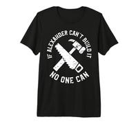 Mignon Alexander Prénom Construction Builder Personnalisé T-Shirt Haut de Gamme