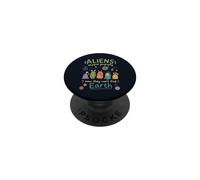 Mignon Alien Humour Errant Cosmique Terre Géographie Professeur PopSockets PopGrip Adhésif