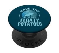 Mignon Amateur de Mana Seacow Save The Floaty Potatoes PopSockets PopGrip Adhésif
