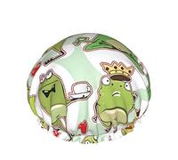 Mignon amour grenouille bonnets de bain pour enfants bonnet de cheveux bonnets de douche réutilisables doux et élastique bonnet de cheveux de douche pour cheveux longs cheveux courts cheveux bouclés