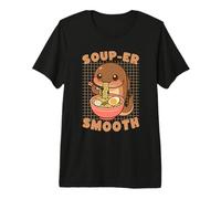 Mignon anguille Mangeant Une Soupe Ramen Lisse T-Shirt Haut de Gamme